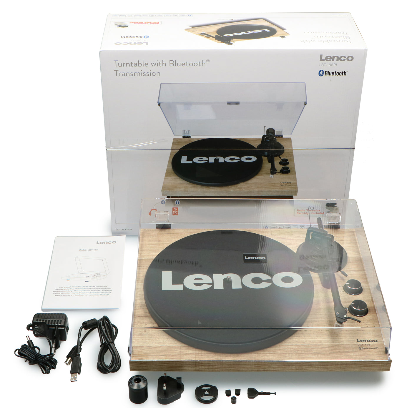 LENCO LBT-188PI - Platenspeler met Bluetooth® transmissie, hout