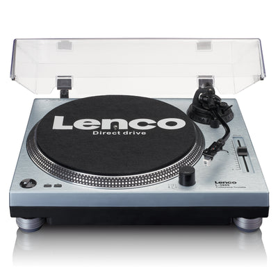 LENCO L-3809ME - Direct drive Record Player with USB / PC Encoding - Metallic blue