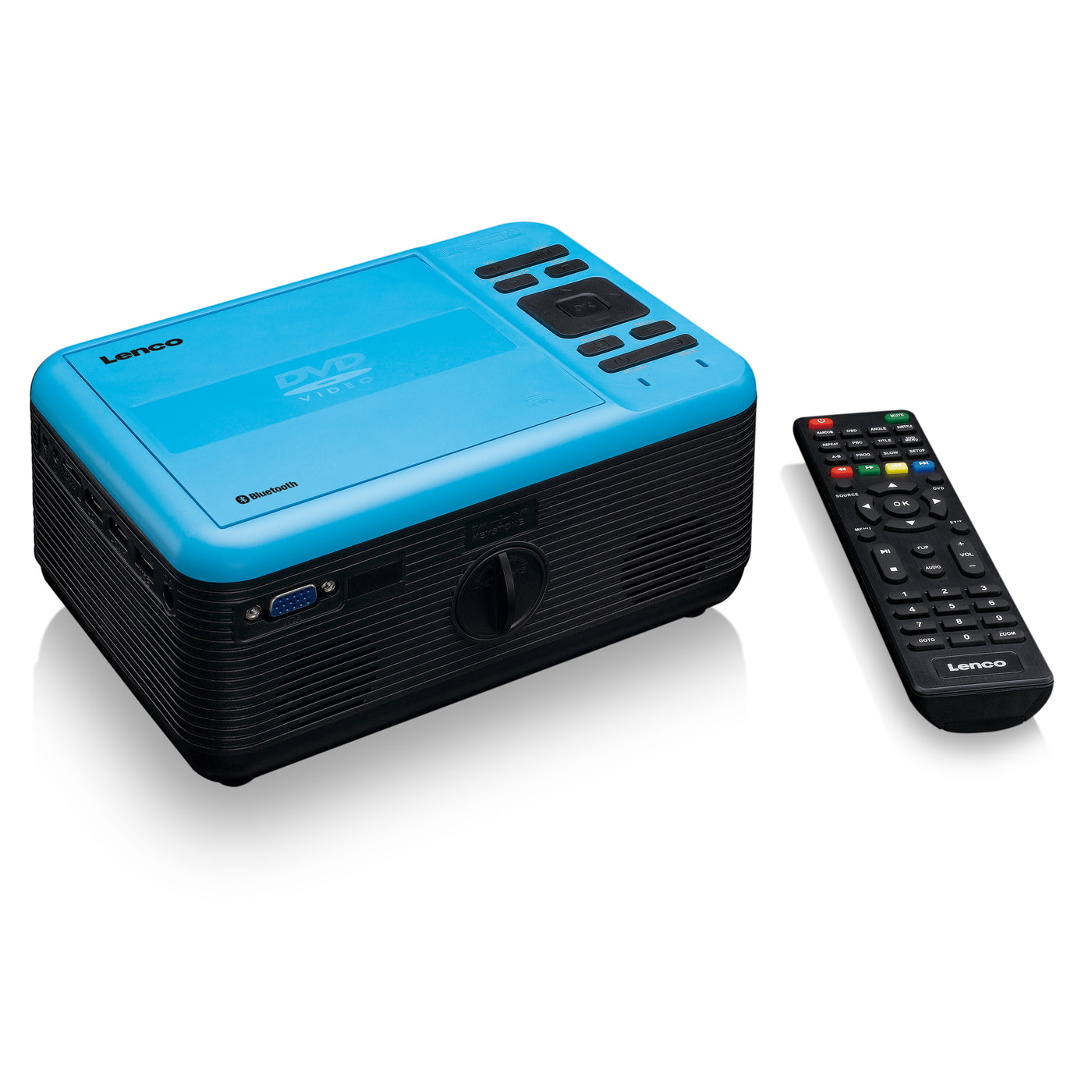 LENCO LPJ-500BU - LCD Projector met DVD speler en Bluetooth® - Blauw