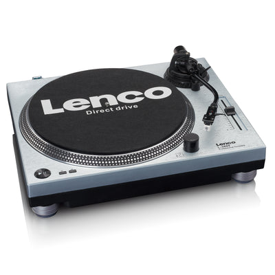LENCO L-3809ME - Direct drive Record Player with USB / PC Encoding - Metallic blue