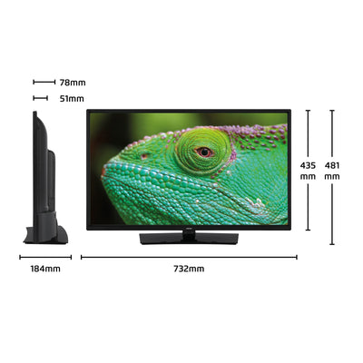 LENCO LED-3263BK (V2) - 32" Android Smart TV met 12V auto adapter, zwart
