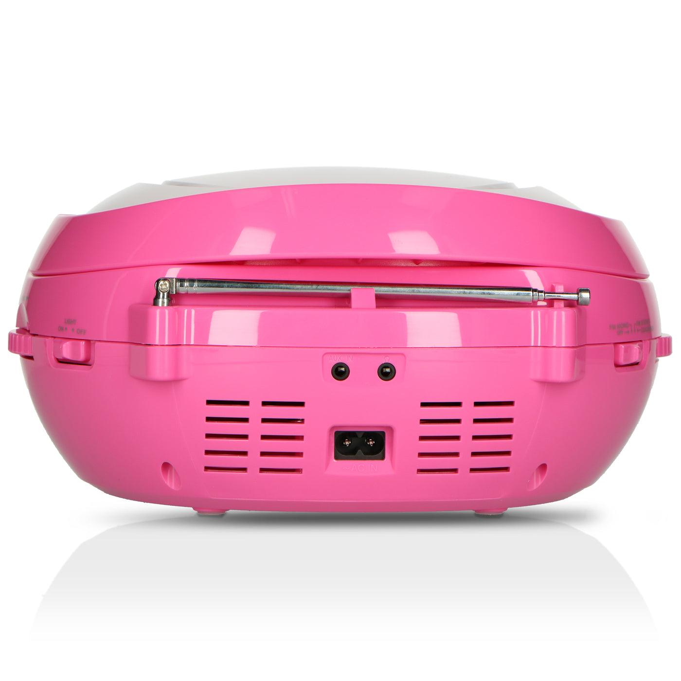 LENCO SCD-650PK - Draagbare FM Radio CD/MP3/USB speler microfoon en licht effecten - Roze