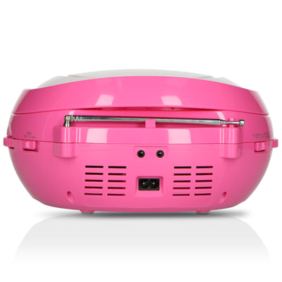LENCO SCD-650PK - Portable FM Radio CD/MP3/USB Microphone & Light Effects - Pink