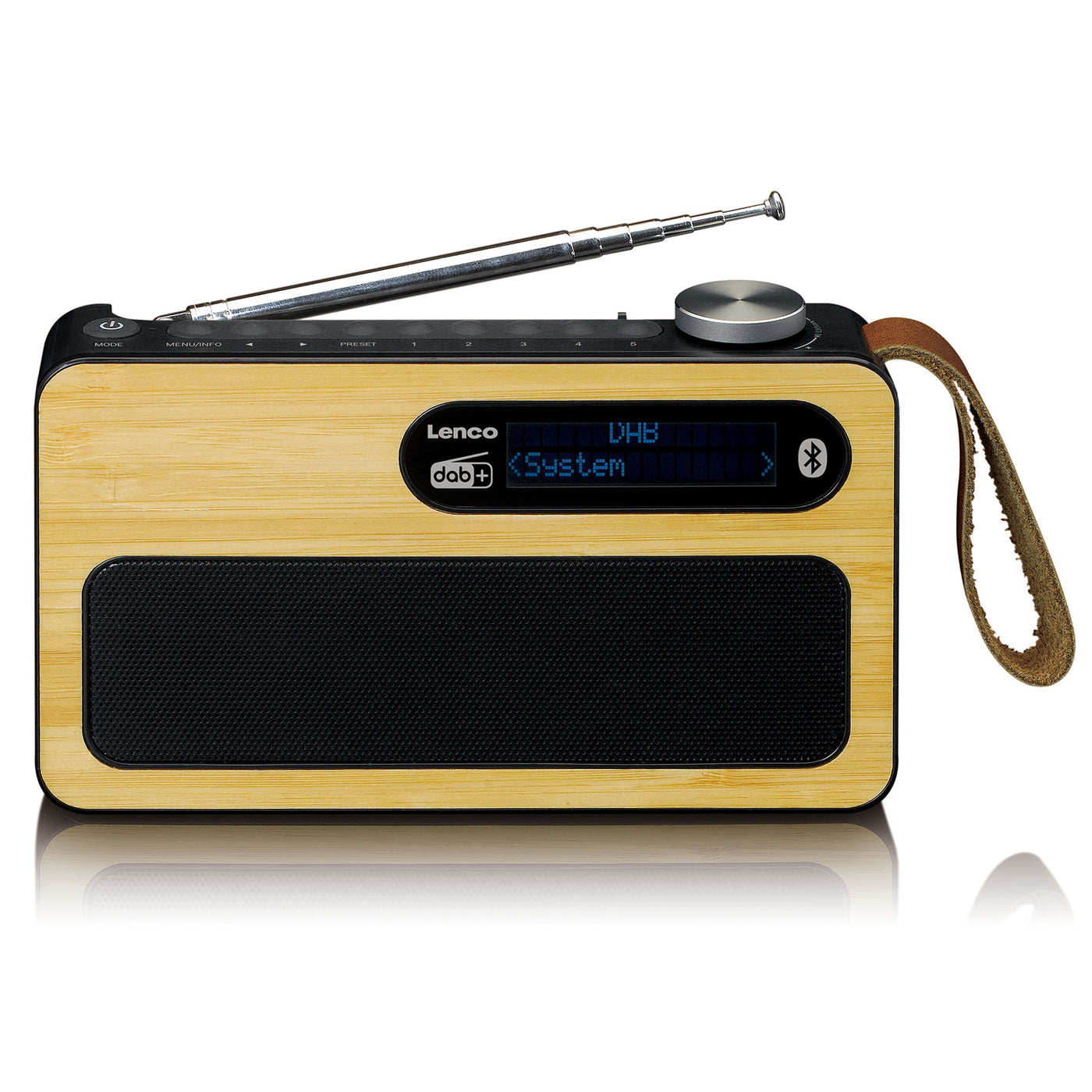 LENCO PDR-040BAMBOO BK - DAB+/FM radio Bluetooth®- Bamboo - Zwart