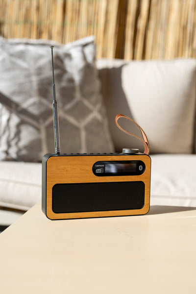 LENCO PDR-040BAMBOOBK - DAB+ radio - Bamboo - Black