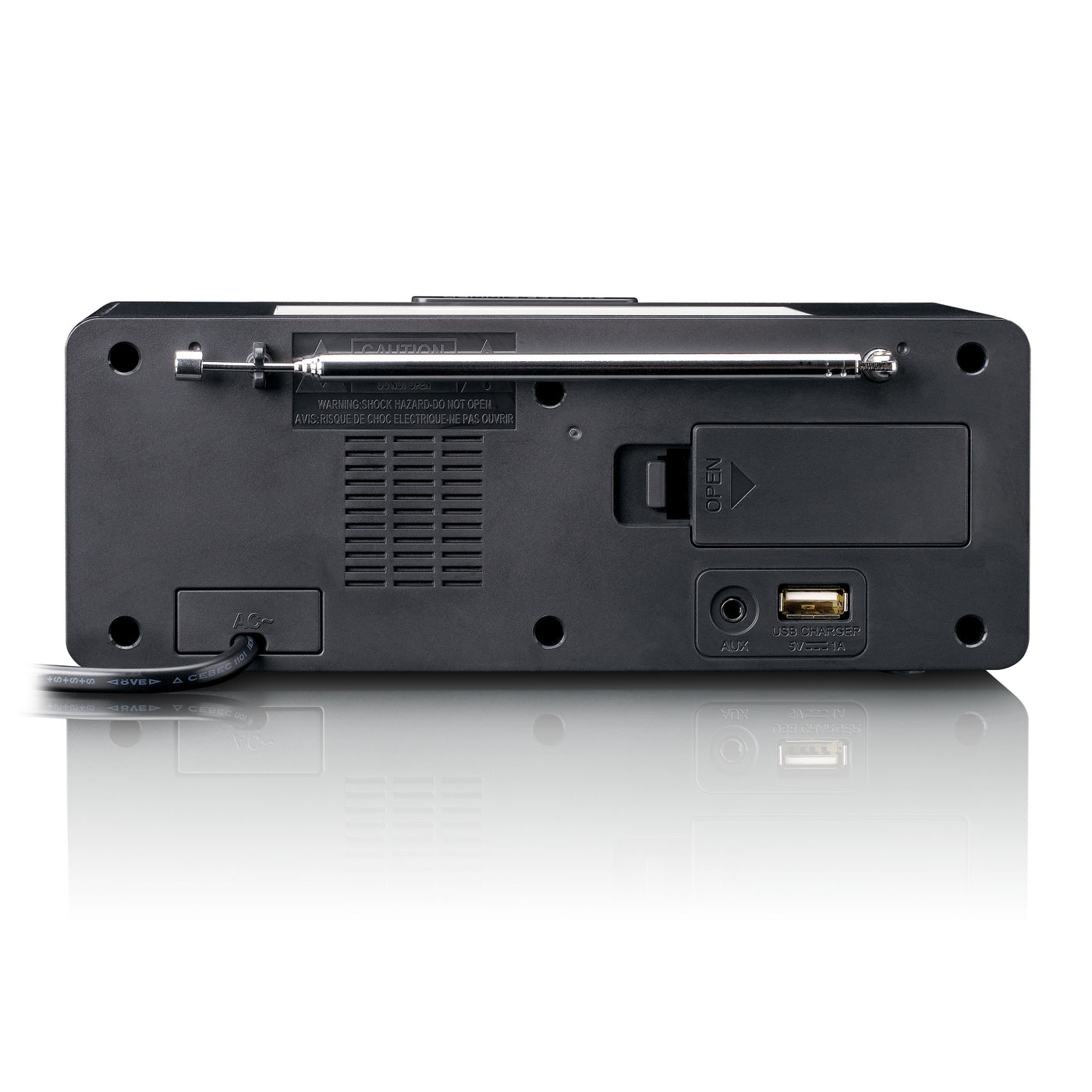 LENCO CR-540BK - Wekkerradio met dimbaar nachtlampje en USB oplaadfunctie - Zwart