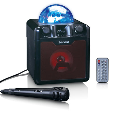 LENCO BTC-050BK - Bluetooth® karaokeset met lichtbol