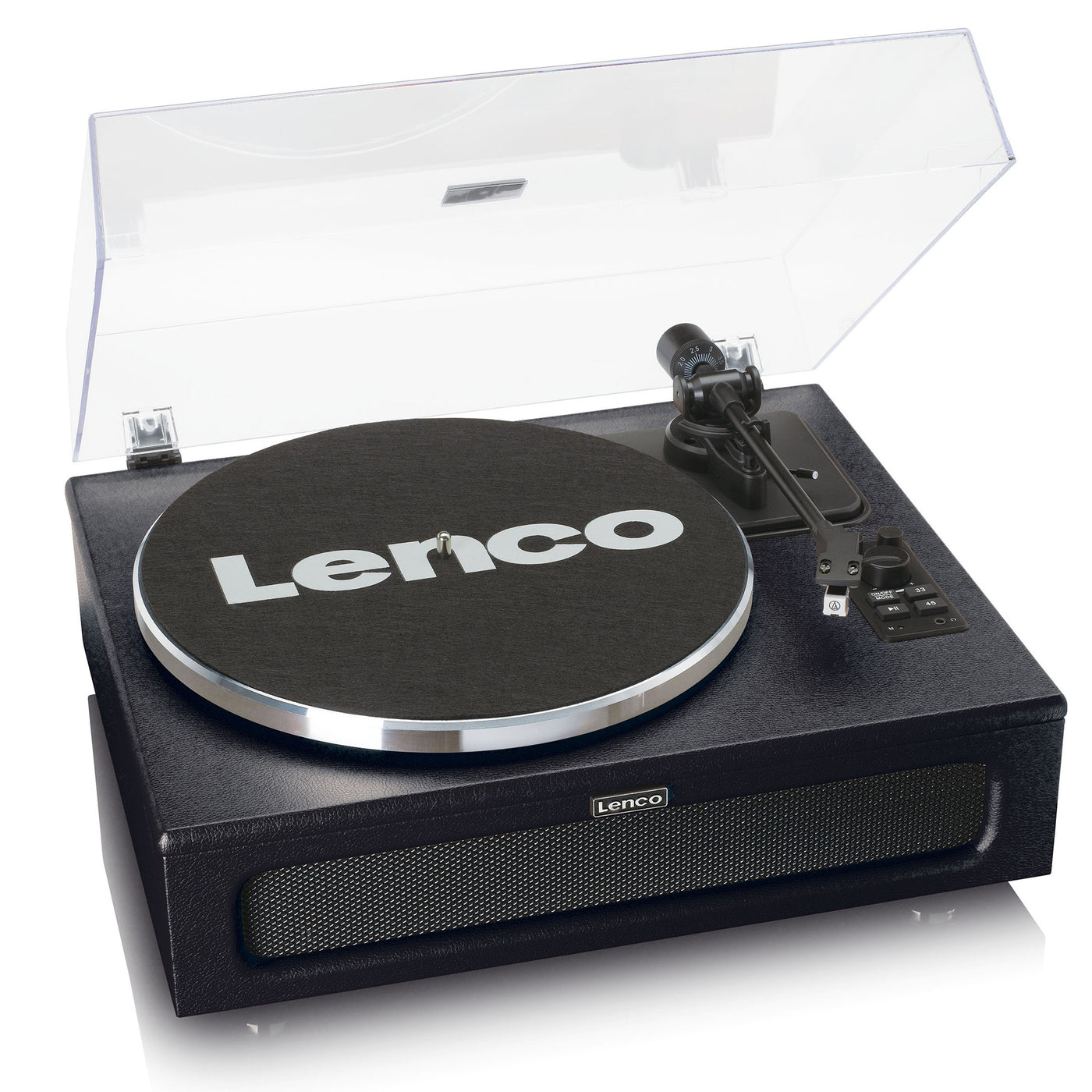 LENCO LS-430BK - Platenspeler met 4 ingebouwde Luidsprekers - Zwart