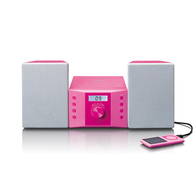 LENCO MC-013PK - Stereo system with FM radio and CD player - Pink