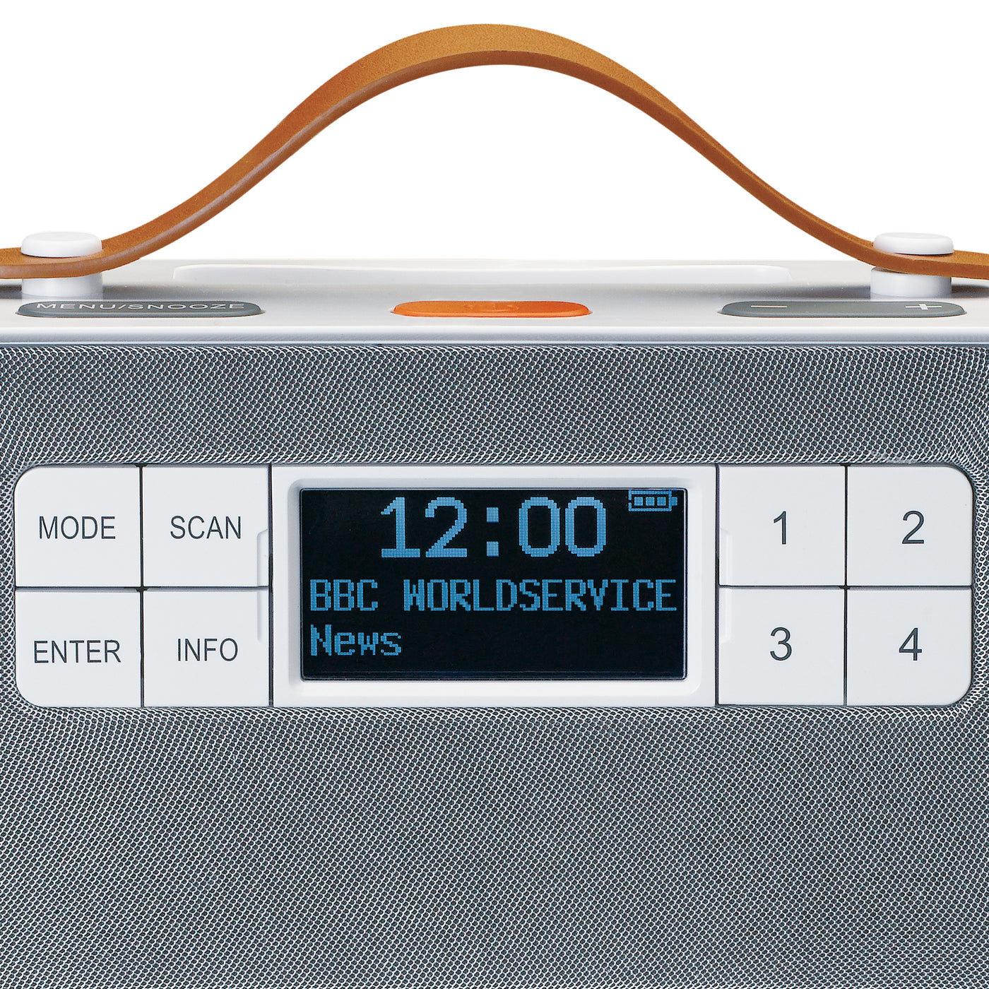 LENCO PDR-065WH - Portable senior FM/DAB+ radio with big buttons and "Easy Mode" function, white