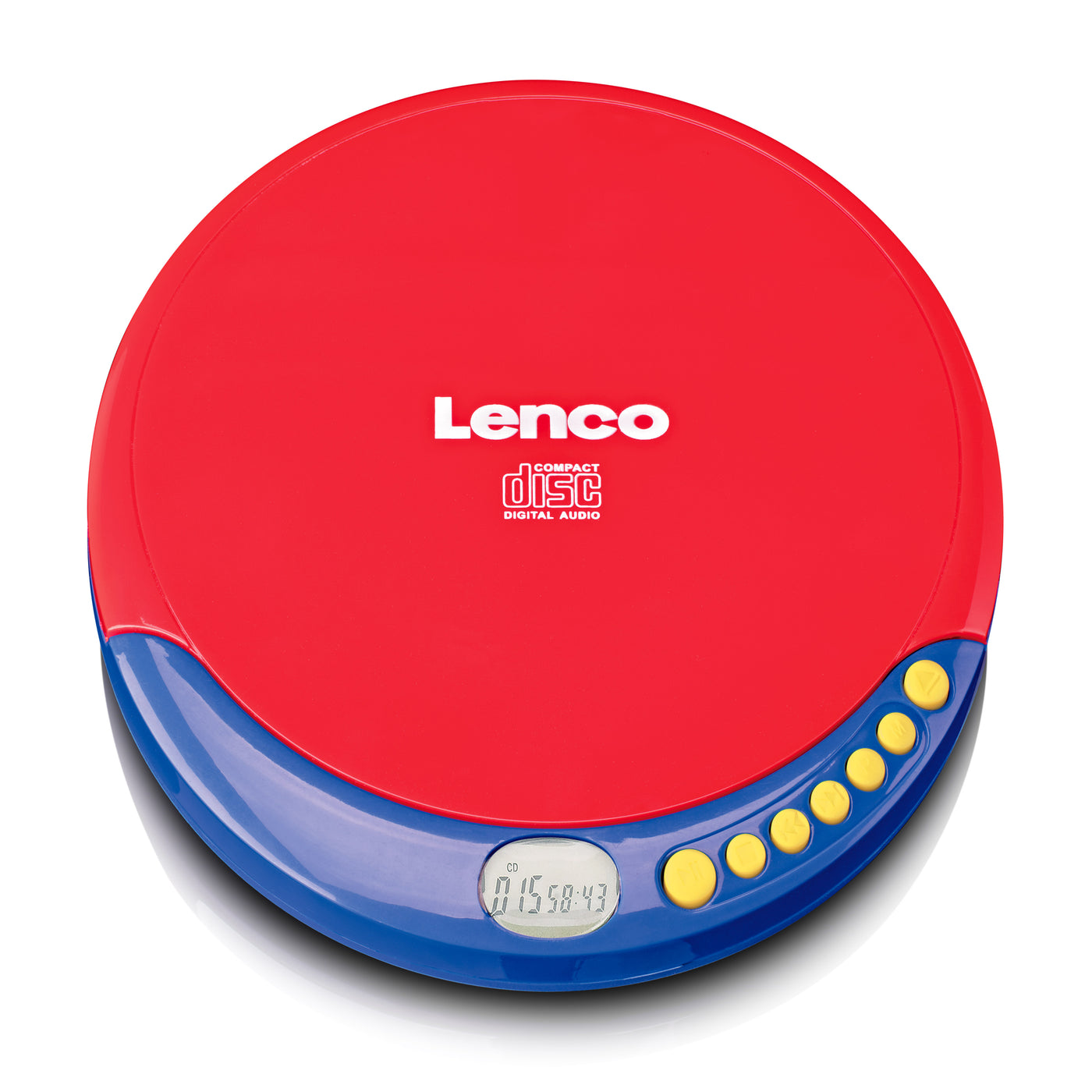 LENCO CD-021KIDS - Portable CD player for children with kids headphones, rechargeable batteries, and built-in sound limiter - Multicoloured