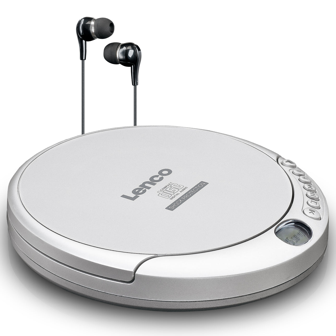 LENCO CD-201SI - Portable CD-player with anti-shock - Silver