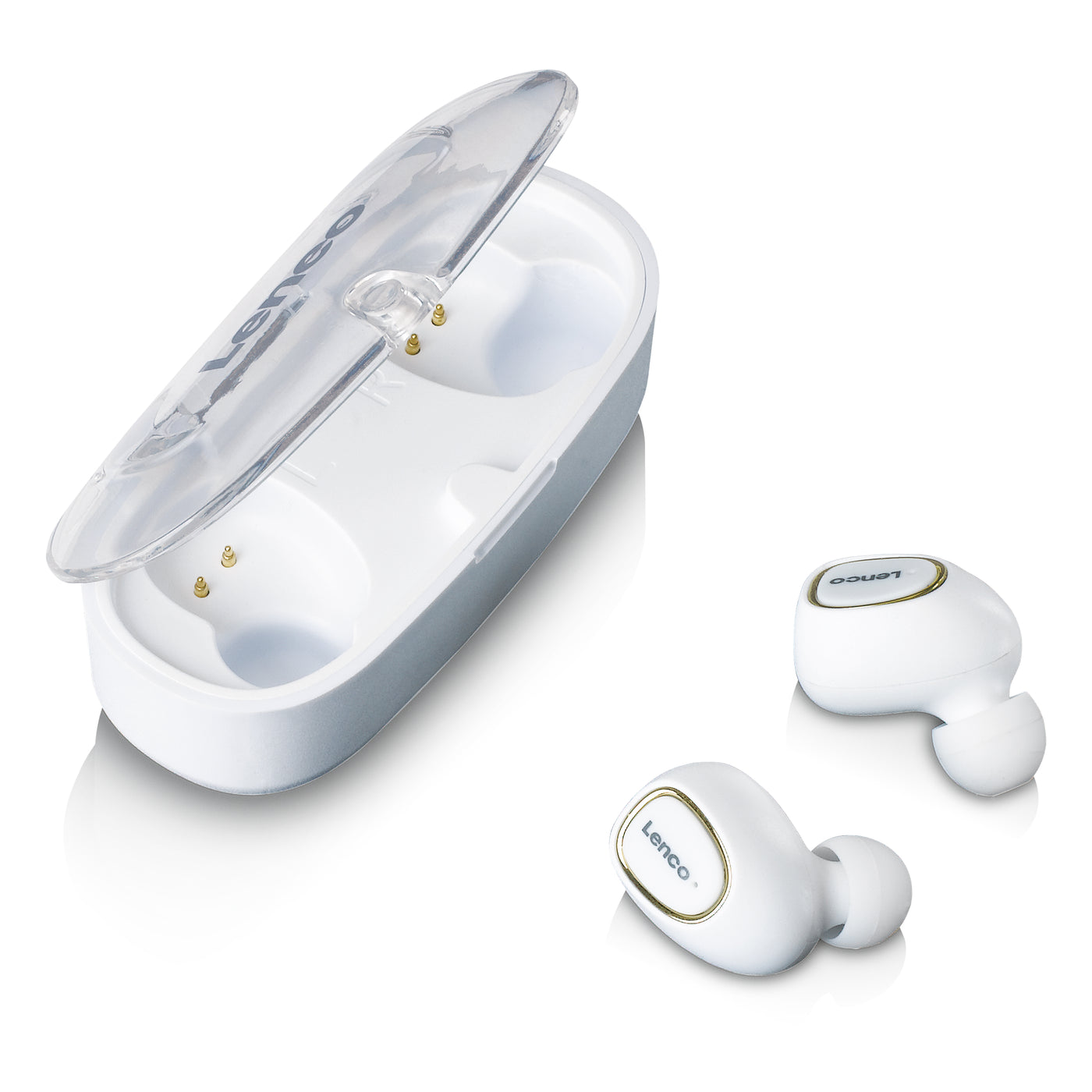 LENCO EPB-410WH Bluetooth® IPX4 TWS Earphone with Powerbank - White