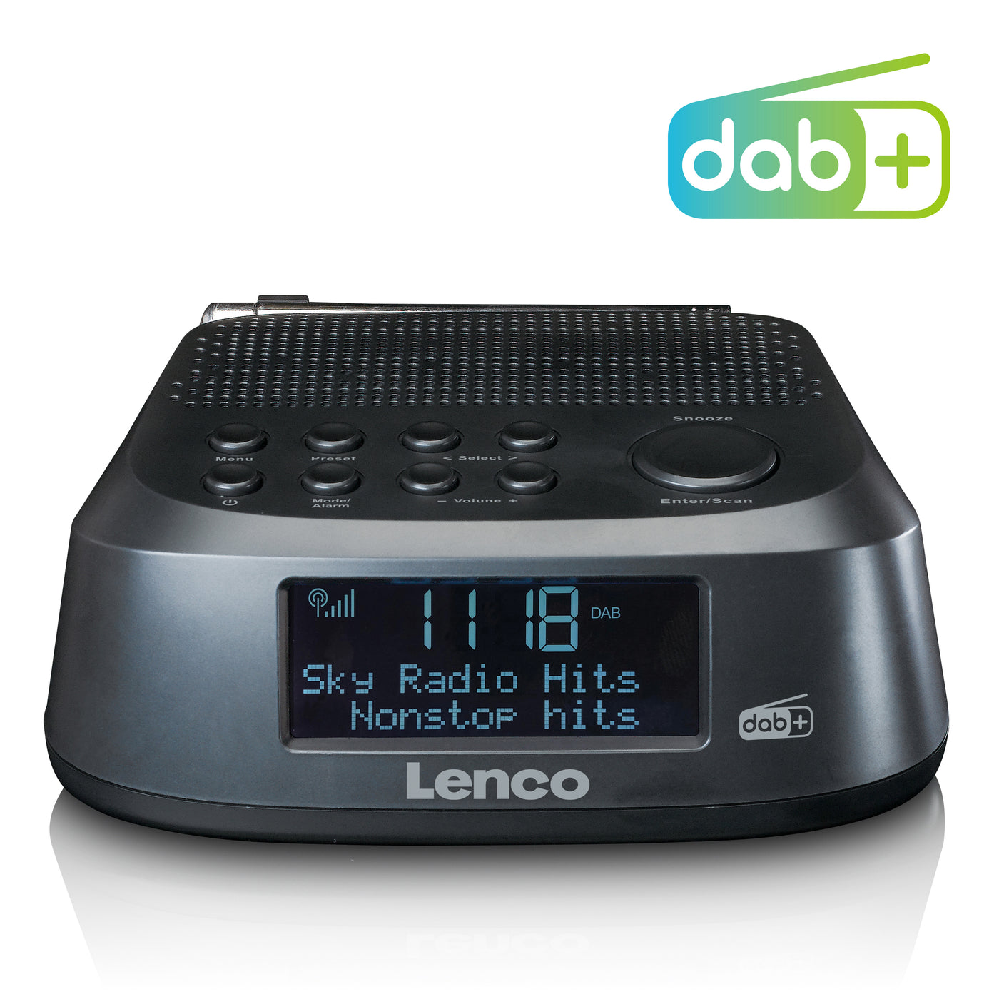 LENCO CR-605BK - Wekkerradio met DAB+ en FM - Zwart