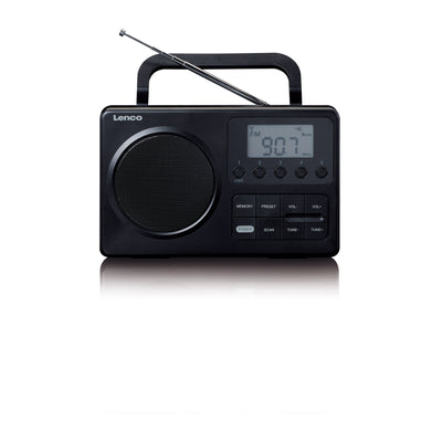 LENCO MPR-035BK - Compacte draagbare FM Radio met LCD-scherm - Zwart