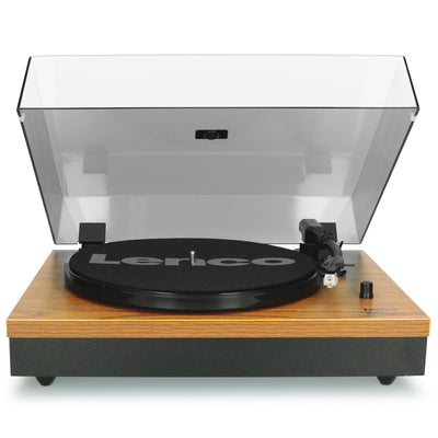 LENCO LS-300WD - Record Player with Bluetooth® and two separate speakers, wood