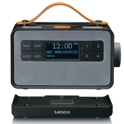 LENCO PDR-065BK - Draagbare FM/DAB+ radio met grote knoppen en "Easy Mode" functie, zwart