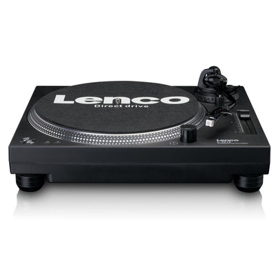Lenco L-3818BK - Direct drive Record Player with USB/PC Encoding - Black
