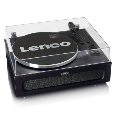 LENCO LS-430BK - Platenspeler met 4 ingebouwde Luidsprekers - Zwart