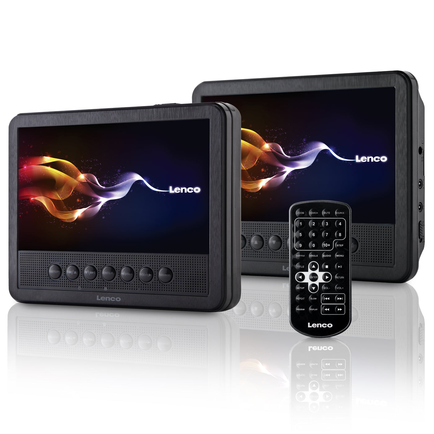LENCO MES-212 - 7" Dubbel scherm portable DVD speler met USB - Zwart
