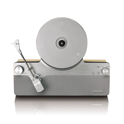 LENCO LSA-071SI - Volautomatische verticale platenspeler met ingebouwde luidsprekers en Bluetooth® - Zilver