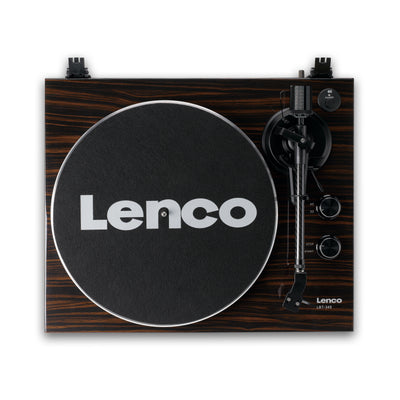 LENCO LBT-345WA - Record Player with Bluetooth® and Ortofon 2M Red cartridge, including chrome-plated record stabilizer - Walnut
