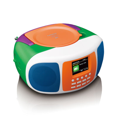 LENCO SCD-861KIDS - Draagbare DAB+/FM radio met Bluetooth®, CD-speler en groot LCD kleurendisplay - Vrolijke kleuren voor kinderen