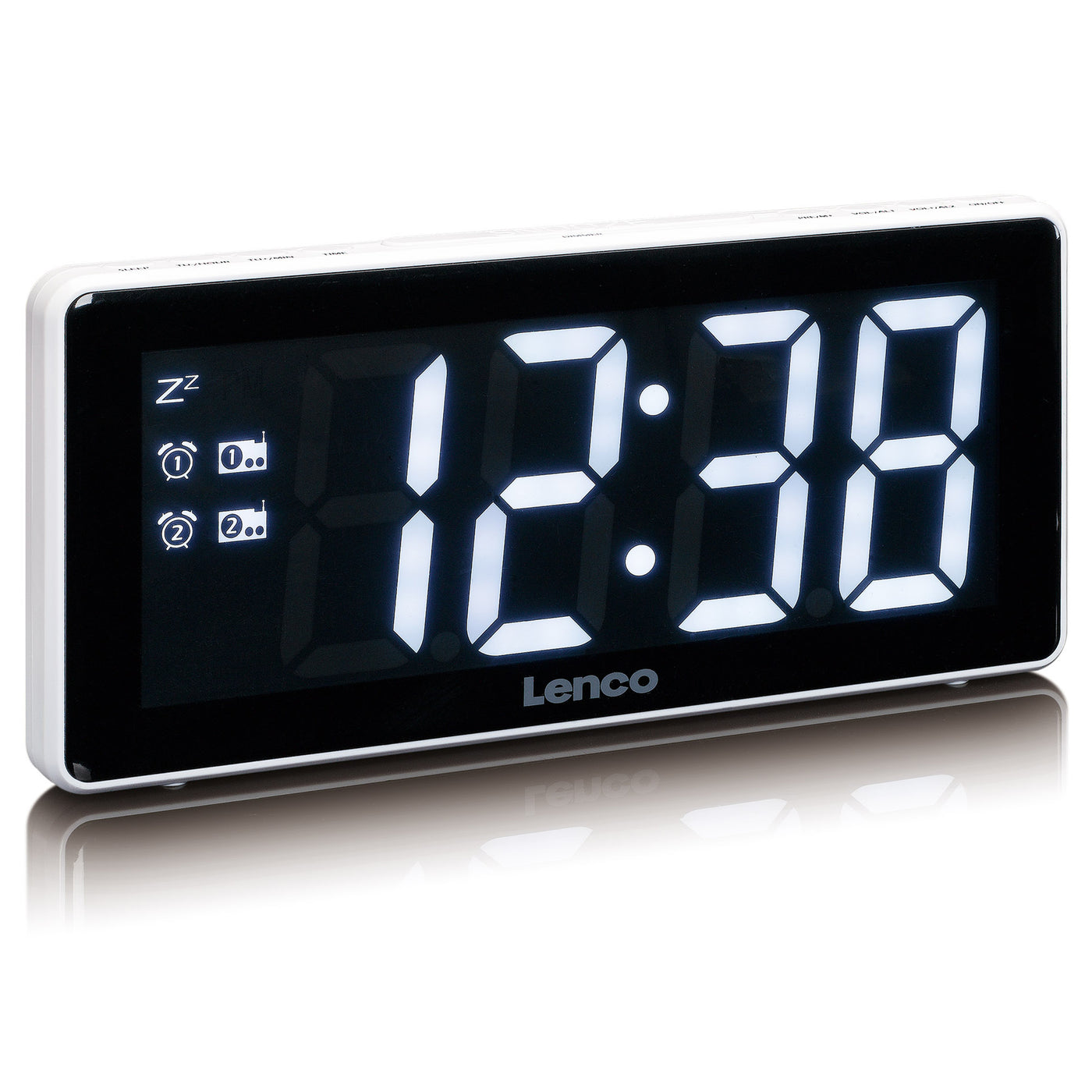 LENCO CR-30WH - Clockradio with red 3 inch display