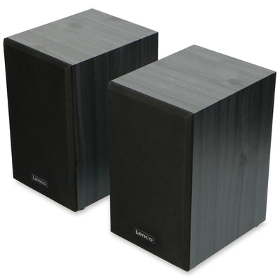 LENCO LS-300BK - Platenspeler met Bluetooth® en twee externe speakers, zwart