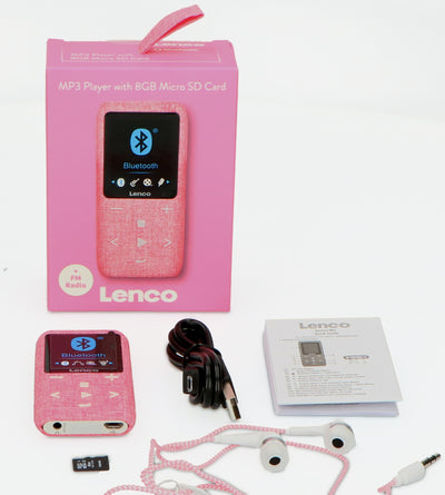 LENCO Xemio-861PK - MP3/MP4 Player met Bluetooth® 8GB Micro SD Card - Roze