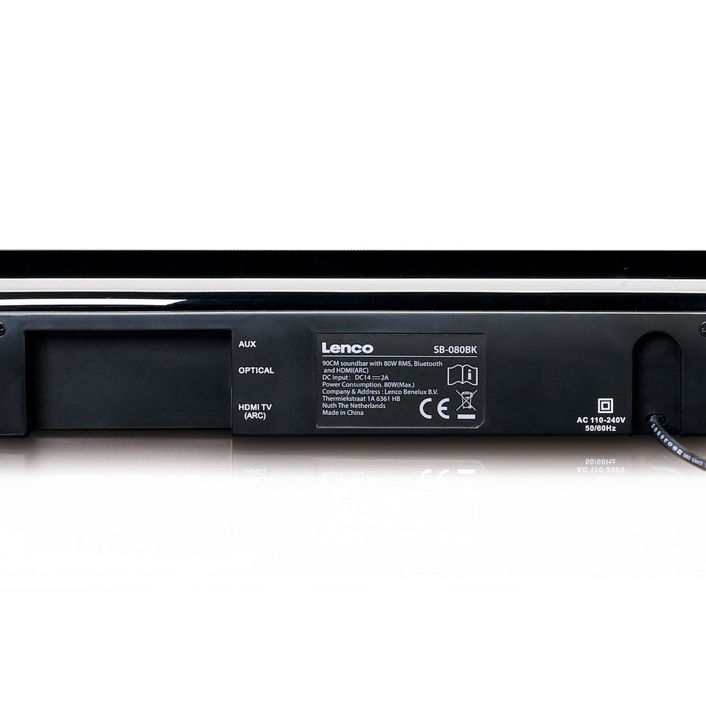 USB Lenco soundbar SB-080 - Bluetooth -
