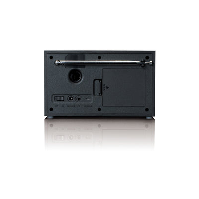 LENCO DAR-017BK - Compacte en stijlvolle DAB+/FM radio met Bluetooth® en houten behuizing - Zwart