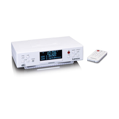 LENCO KCR-190WH - DAB+/FM Keukenradio met Bluetooth®, LED-verlichting en timer - Wit