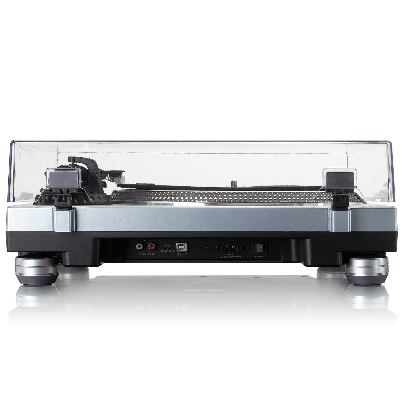 LENCO L-3809ME - Direct aangedreven Platenspeler met USB/PC encoding - Metallic blauw