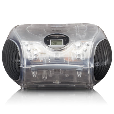 LENCO SCD-24TR - Draagbare stereo FM radio met CD-speler - Transparant