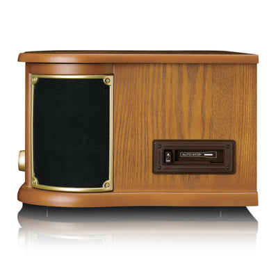CLASSIC PHONO TCD-2551WD - Wooden retro Record Player with Bluetooth®, AM/FM radio, USB encoding, CD player, cassette player, and built-in speakers - Wood