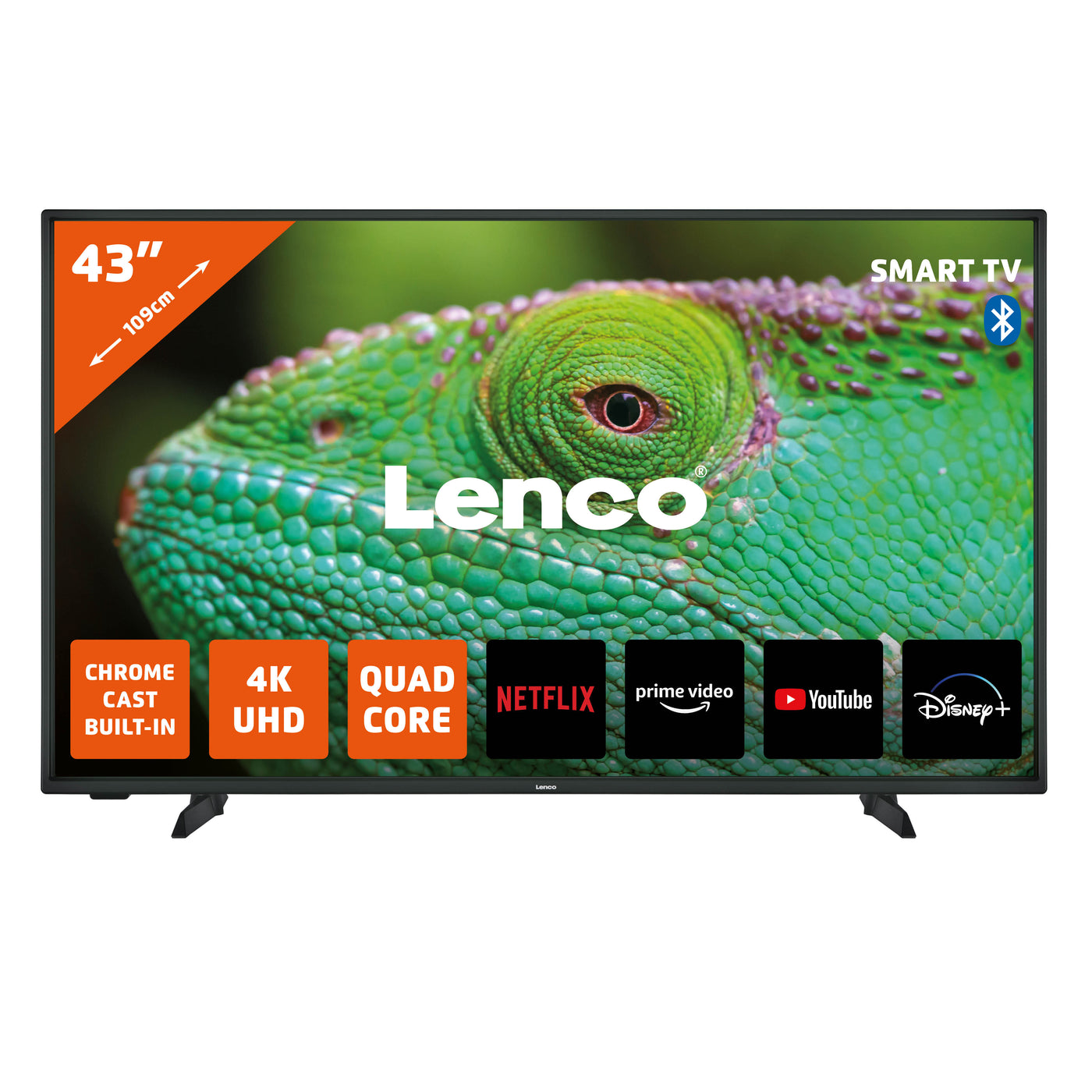 LENCO LED-4353BK - 43" 4K Android Smart TV, zwart