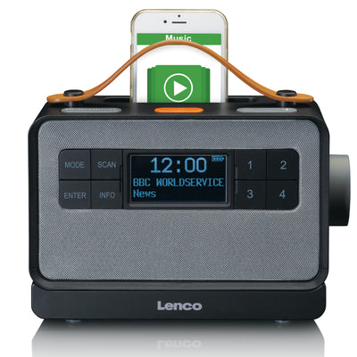 LENCO PDR-065BK - Draagbare FM/DAB+ radio met grote knoppen en "Easy Mode" functie, zwart