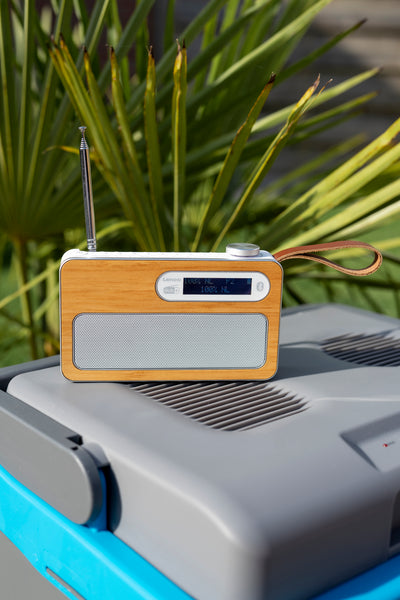 LENCO PDR-040BAMBOO WH - DAB+/FM radio Bluetooth®- Bamboo - Wit