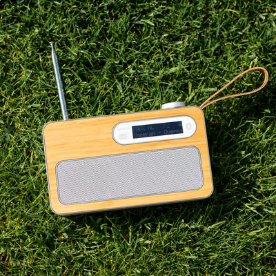 LENCO PDR-040BAMBOOWH - DAB+ radio - Bamboo - White