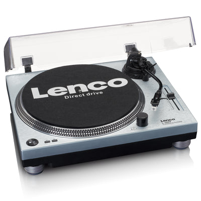 LENCO L-3809ME - Direct aangedreven Platenspeler met USB/PC encoding - Metallic blauw