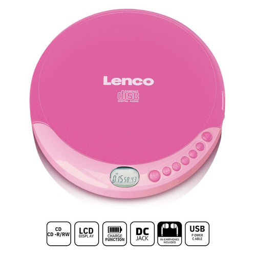 LENCO CD-011PK - Portable CD player - Pink