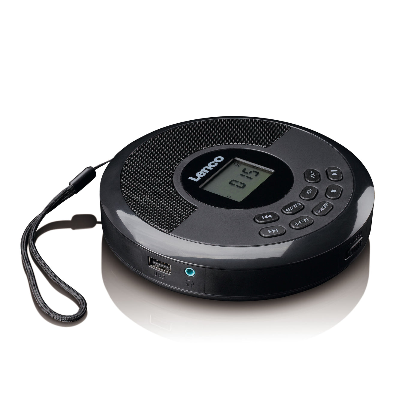 Lenco CD-340BK - Draagbare CD-/MP3-speler met Bluetooth en ingebouwde speakers - Zwart