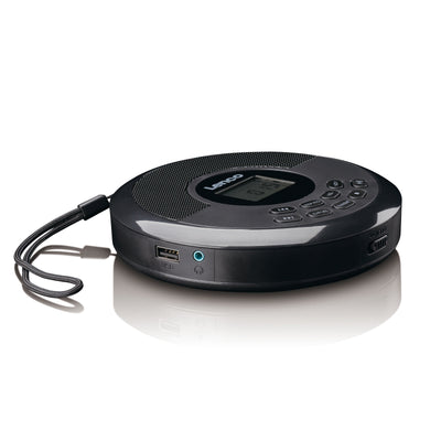 Lenco CD-340BK - Draagbare CD-/MP3-speler met Bluetooth en ingebouwde speakers - Zwart