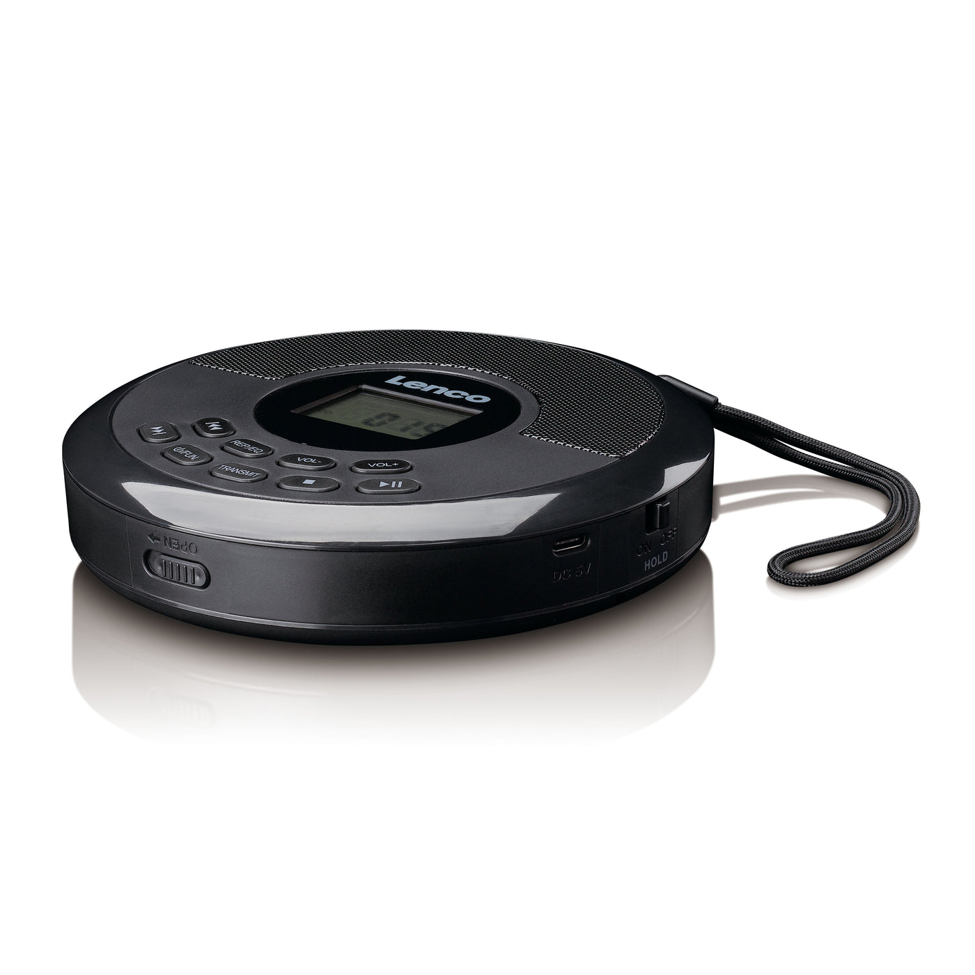Lenco CD-340BK - Draagbare CD-/MP3-speler met Bluetooth en ingebouwde speakers - Zwart