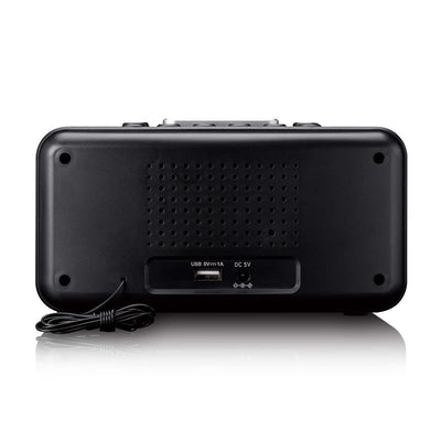Lenco CR-28BK - Wekkerradio met handmatige dimmer, nachtverlichting en helder LED-display - Zwart