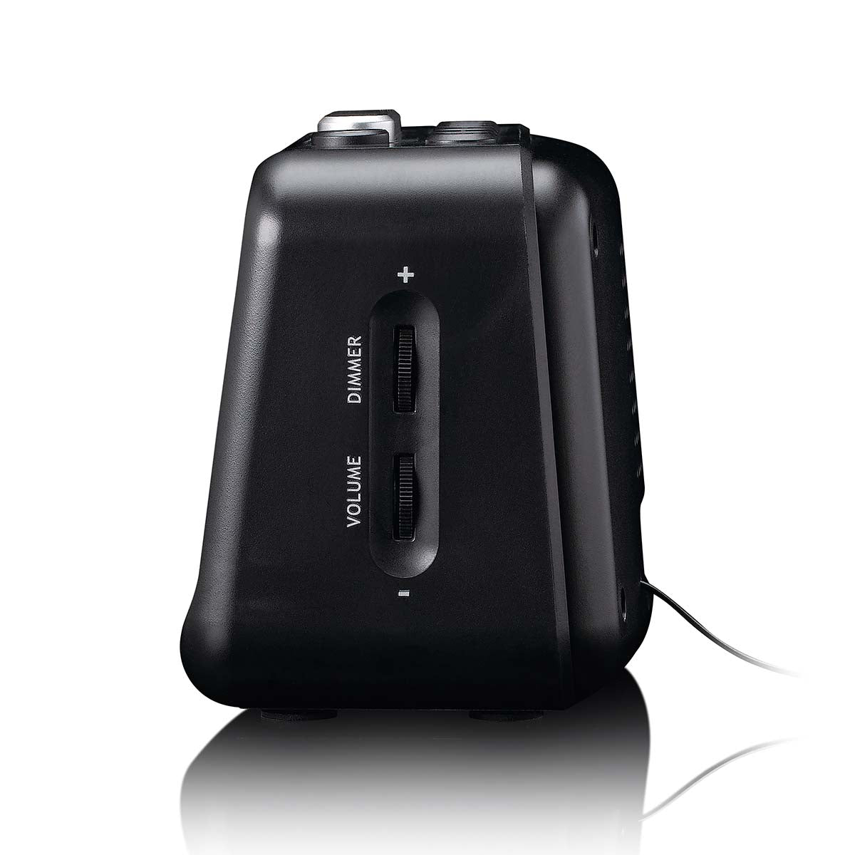 Lenco CR-28BK - Wekkerradio met handmatige dimmer, nachtverlichting en helder LED-display - Zwart