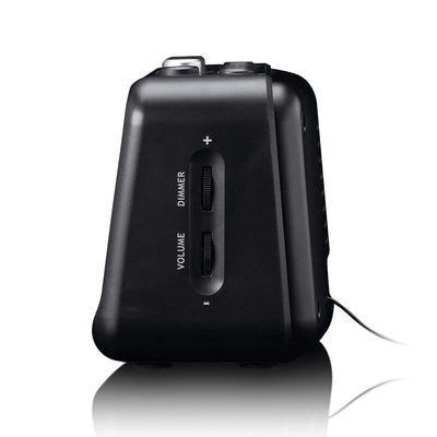 Lenco CR-28BK - Wekkerradio met handmatige dimmer, nachtverlichting en helder LED-display - Zwart