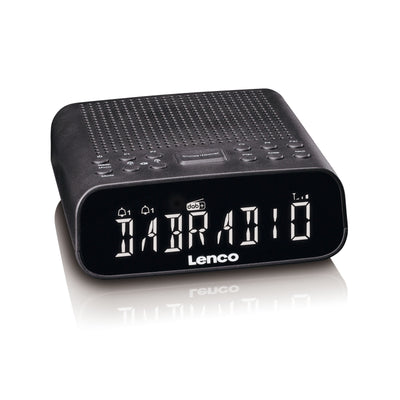 LENCO CR-606BK - Wekkerradio met DAB+/FM, Bluetooth® en groot dimbaar LCD-display - Zwart