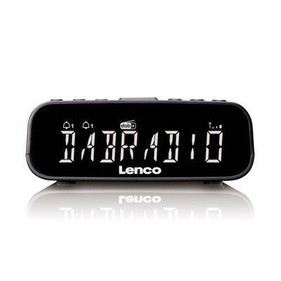 LENCO CR-606BK - Wekkerradio met DAB+/FM, Bluetooth® en groot dimbaar LCD-display - Zwart